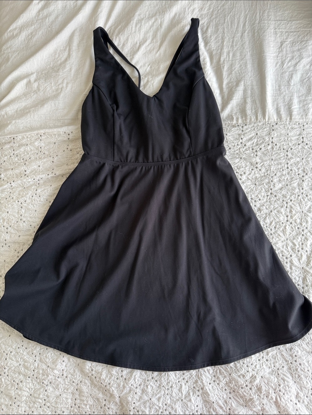Activewear Classic Black V-Neck Women's Dress